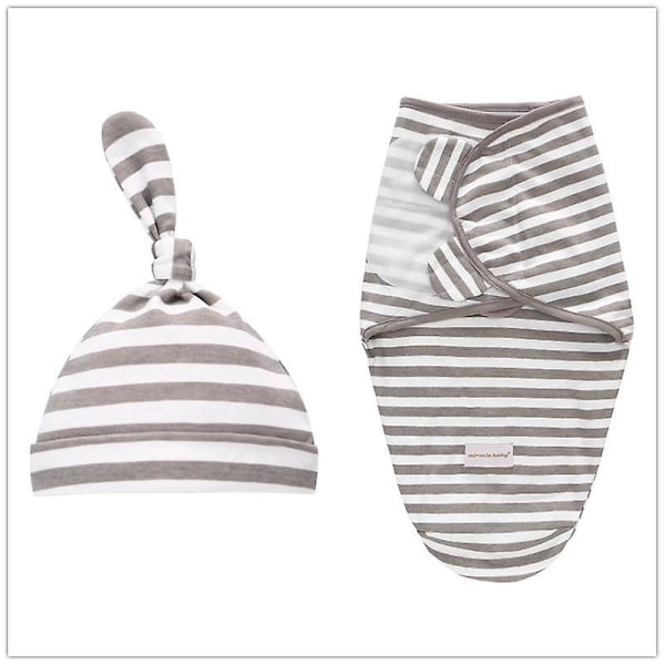 Baby + myssy Cocoon Wrap puuvillakääre Gray stripe  L