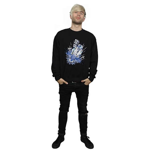 Tähtien sota Herra R2-D2 Blast Off -Hupullinen L Musta Black L