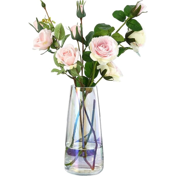 Ins modern glass vase Iris transparent glass vase for home