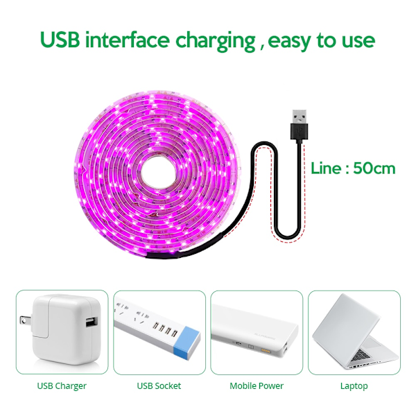 5V LED-strip til planter