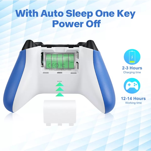 Trådløs Xbox-controller kompatibel med Xbox One, Xbox Series X, Xbox Series S, Xbox One X/S, Xbox Elite Series, Windows-spilcontroller Blue
