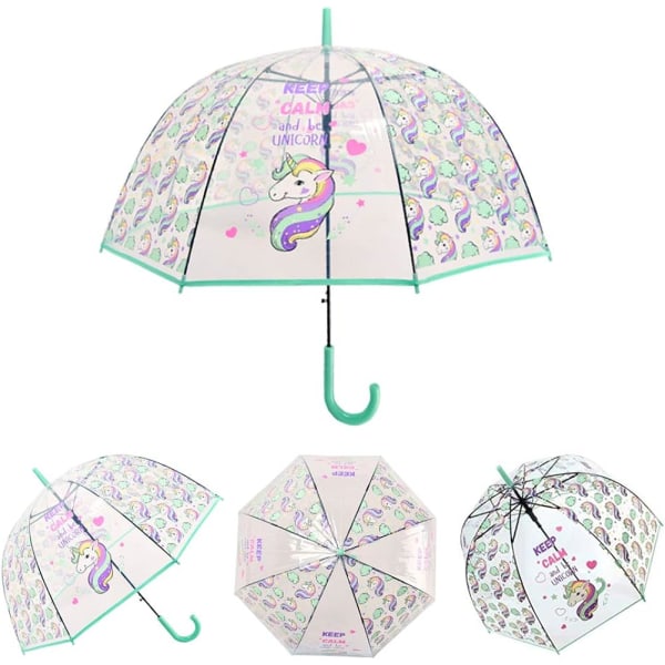 Clear Bubble Umbrella Unicorn Dome Umbrella for Kid