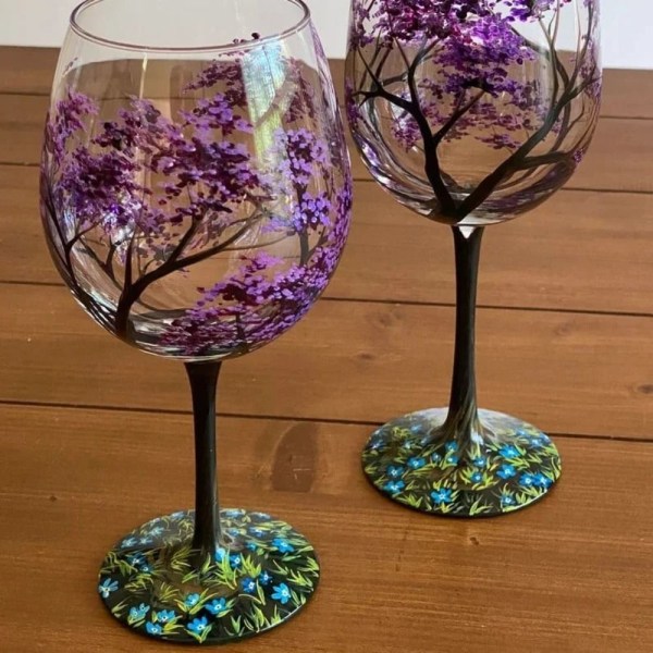 Fire Seasons Tree Vinglas Seasons Glass Cup VÅR VÅR spring