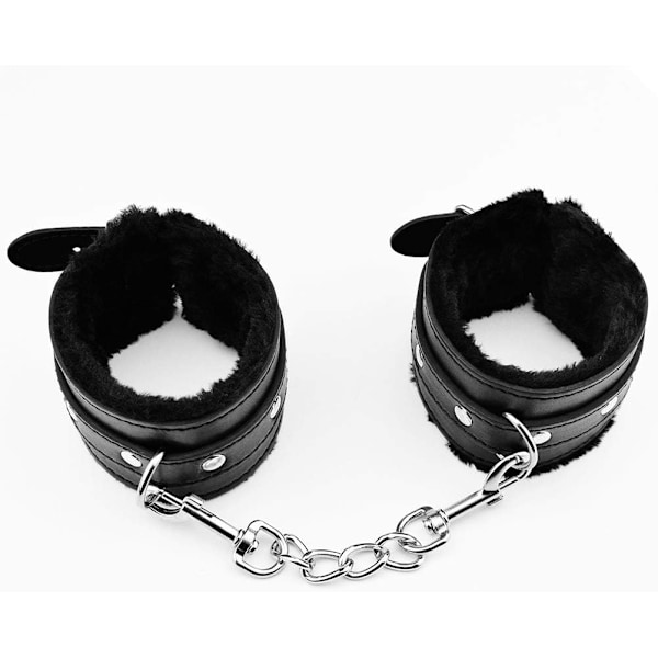 Bekväma begränsningar Plysch + Pu Armband Handbojor Bondage