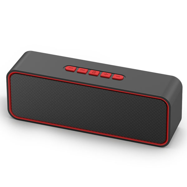 Utomhus stor volym trådlös Bluetooth högtalare 3d Surround Hemljud Dator Bärbar bilsubwoofer (röd) röd
