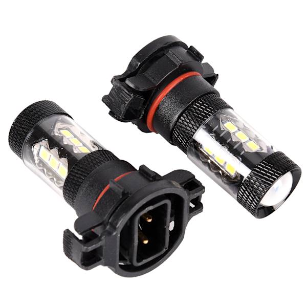 2x PSX24W H16 5202 Super Hvid 160W LED 144 SMD Pære Dimlys