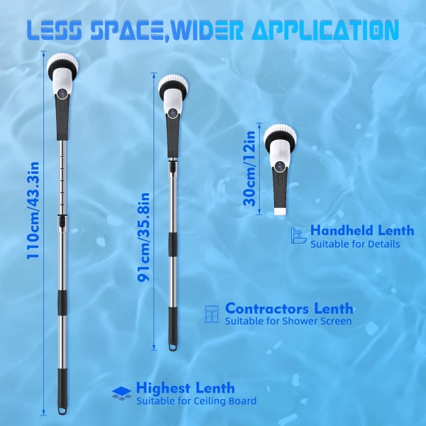 Elektrisk snurrscrubber, 2023 Ny sladdlös dusch Sc