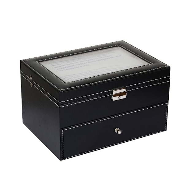 Lyxig Klockbox / Klocklåda / Urbox för 20 klockor black 2250
