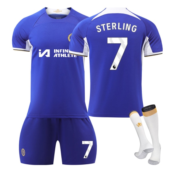 23-24 Ny Chelsea hemmatröja för vuxna och barn set NO.7 STERLING 1 1 NO.7 STERLING NO.7 STERLING 26