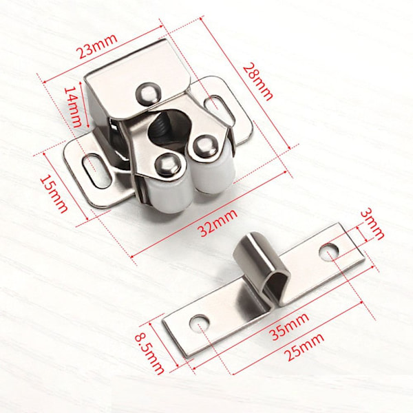 5 STK Skåplås Dobbelt Rullehake C 5 STK C 5 STK C 5PCS C 5PCS