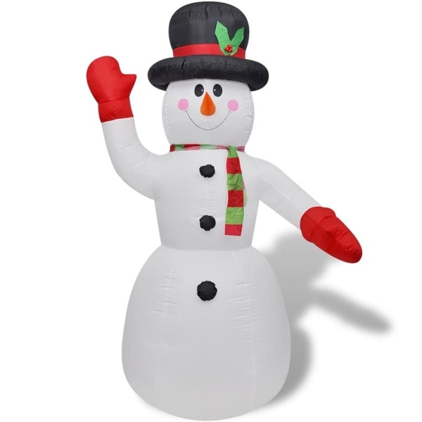 vidaXL Uppblåsbar Snögubbe 240 cm 1670 white