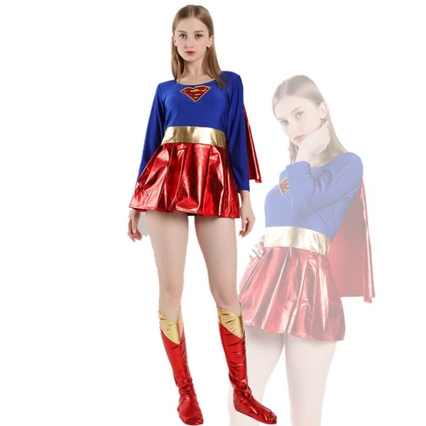 Supergirl-klänning för TV-program för kvinnor-FA- M