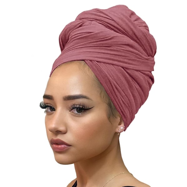 Stretch Hovedtørklæder Hårbånd Til Muslimer Bløde Åndbare Scarf-dark Pink