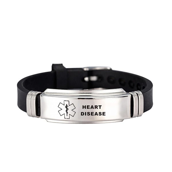 Medicinskt larmband - Perfekt Svart Black one size