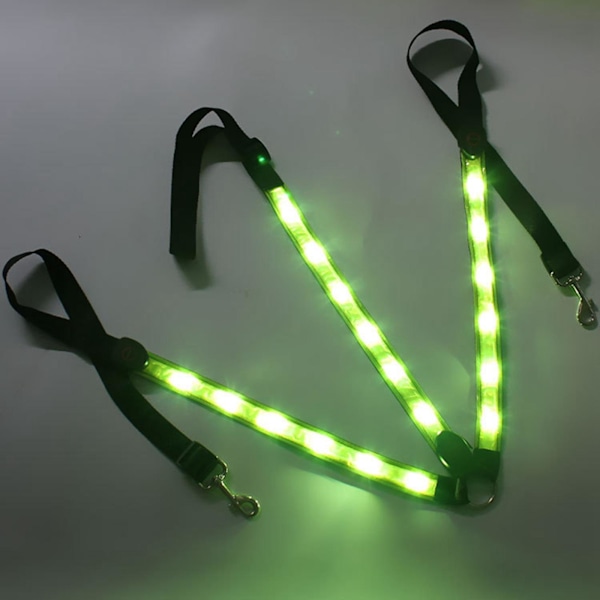 1/2/3/5 justerbar LED-hestebrystkrave meget synlig Grøn-FA3- Green 1 Pc