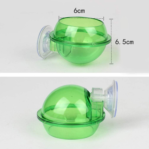 2PCS Sugkopp Reptilmater Anti-Escape Reptilmatskål