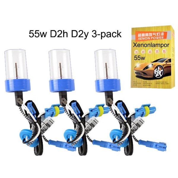 Xenonlampor 55W D2Y D2H 6000K 3-pack HID NBB 225 Alpha MultiColor MultiColor D2y D2h 6000k