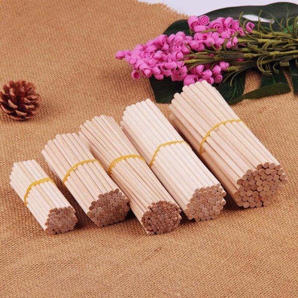 10 stk naturlige træ rundstokke tællepinde Dowel DIY Byg 10*200mm