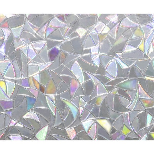 Iridescent 3D-fönsterfilm Sekretess Statisk glasdekor