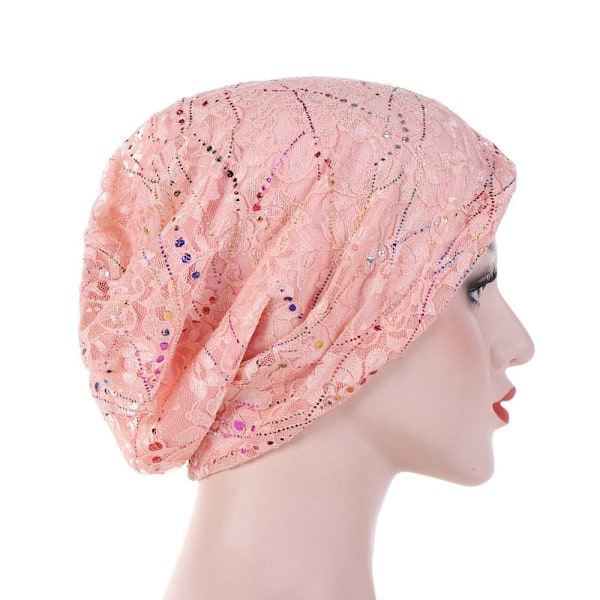Turbaanihattu Pehmeä Moottoripyörähuppu VAALEANPUNAINEN pink