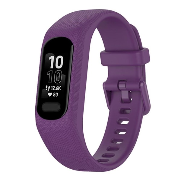 Garmin Vivosmart 5 silikone urrem med etui - Lilla purple Mjukplast