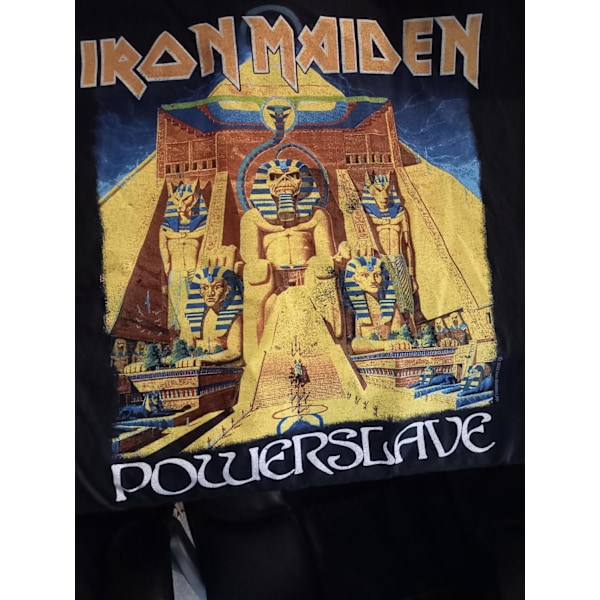 Iron Maiden Powerslave T-shirt Sort L Black