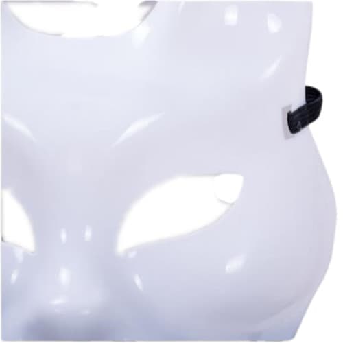 Kattemaske, plast, hvid-XA