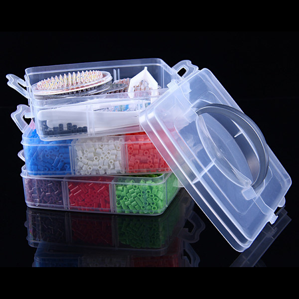 Perlekits til børn, 12 farver, 5mm, 9000 dele