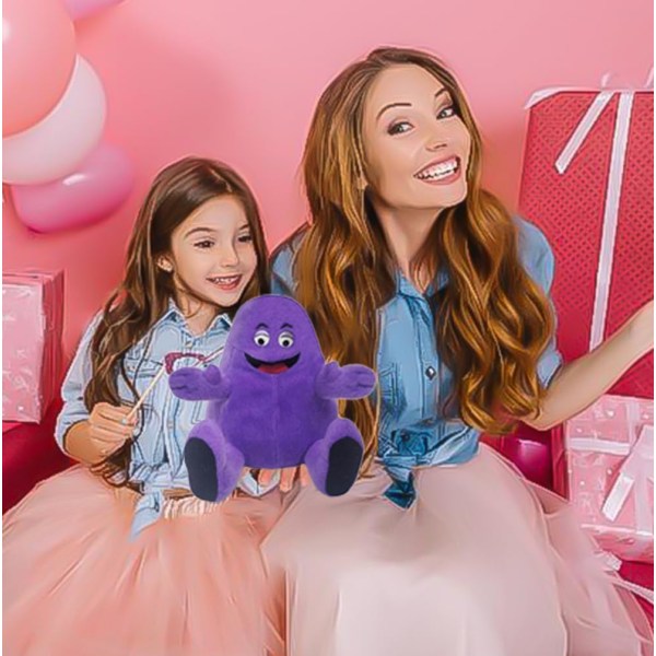 Grimace Shake Gul Hat Plysch Leksak Plushie Fylld Djur Leksak Dock