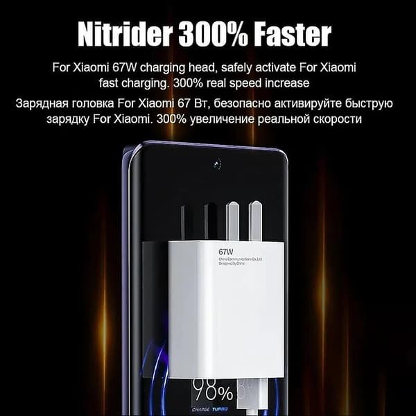 Xiaomi 67W Super Snabbladdare & Typ C-kabel för POCO X5 X4 Pro Redmi Note-FA-