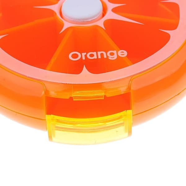 Pillerlåda Vitaminer Medicin Tablett Organizer Fodral Rund Medicinlåda-FA-