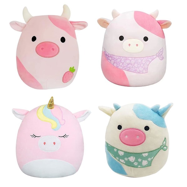 20 cm Squishmallows Kosedyr Barn Blå Grønn Rosa Ko Myk Plysjleketøy Unicon