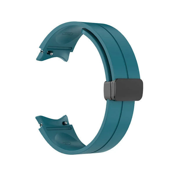 Silikonrem uden mellemrum til Samsung Galaxy Watch 5/4 40mm 44mm 5 Pro 45mm Original magnetisk armbåndsrem til Watch 4 Klassisk rem cyan