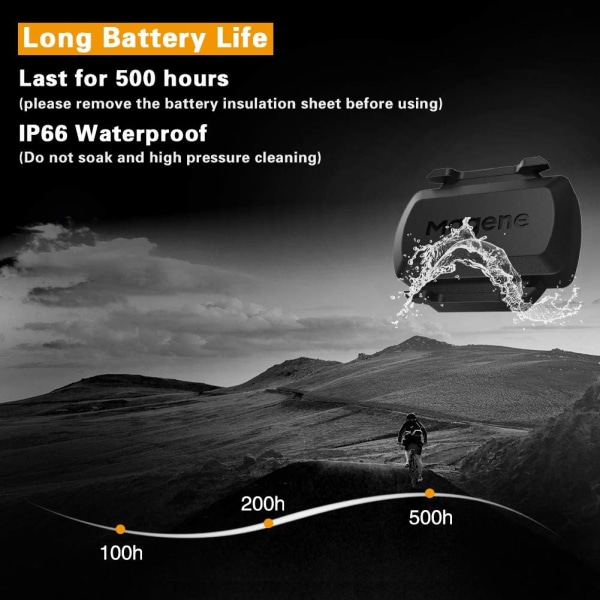 S3+ Cykelhastigheds- og kadencesensor, Ant+ og Buletooth 4.0 Wir