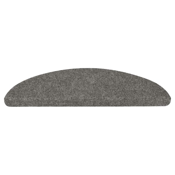 vidaXL Trappstegsmattor självhäftande 15 st 56x17x3 cm grå gray 1650