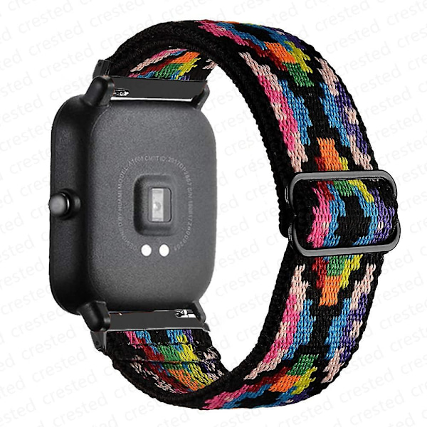 20mm/22mm Armband för Amazfit Gts 4//2/2e/3/gts2 Mini/gtr 4/3/pro/gtr2/47mm/stratos Nylon Elastiskt Klockarmband Amazfit Bip Rem Bohemia färg Bohemia color 20mm