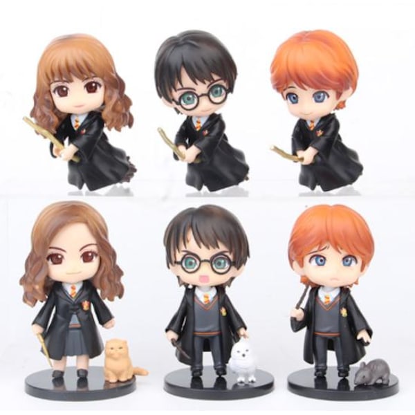 6-pak Harry Potter Figurer 10CM