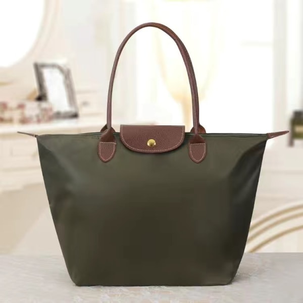 Nya Longchamp Pliage-väskor för kvinnor Z X Armgreen 2 Armgreen L Armgreen