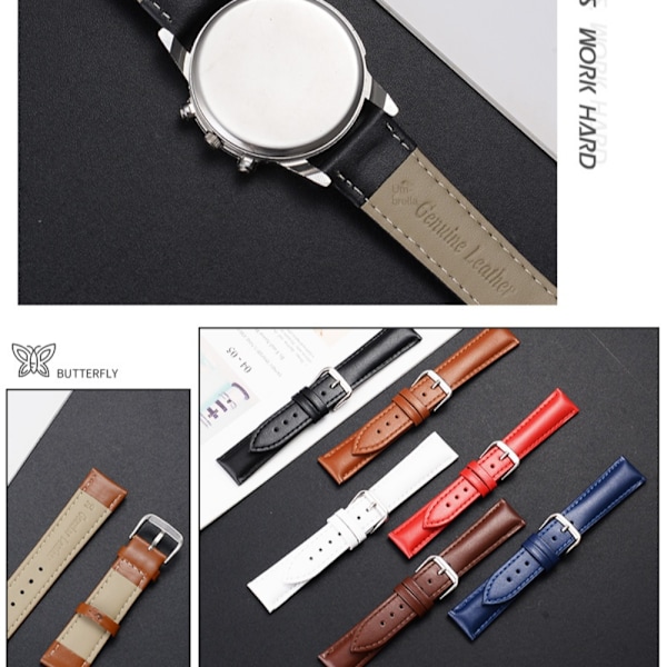 Klockarmband RÖTT 12MM Rött Red 12mm