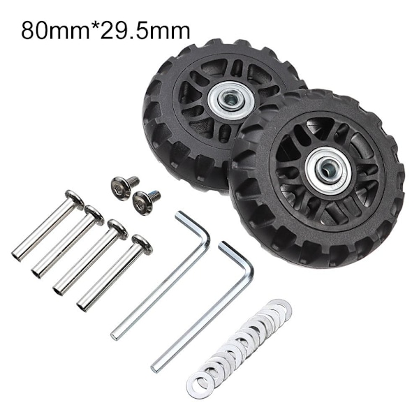 2 kpl Vaihda pyörän matkalaukun pyörät 80MM*29.5MM-FA5- 80mm*29.5mm