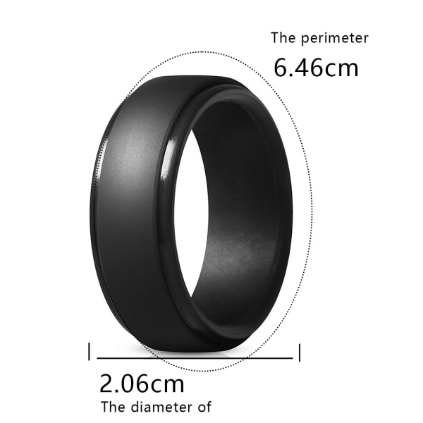 7-pak silikonringer, utendørs sportsringer for menn