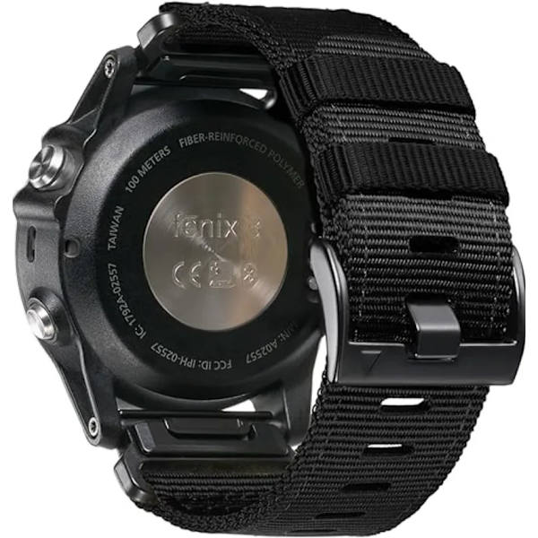22 26 mm Nylon Militär rem til GARMIN FENIX7 7X PRO 6 6X Blød slidstærk remkrop Til 965 Instinktiv erstatningsrem black
