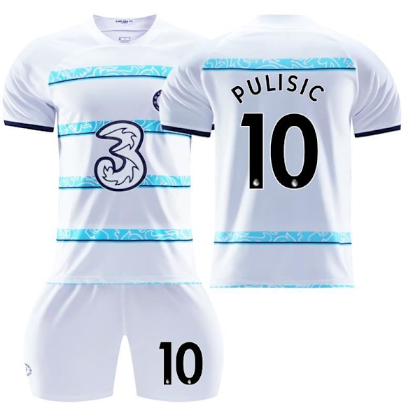Chelsea F.C. bortedrakt 22-23 Kante fotballdrakt for barn Pulisic 10 Pulisic 10 #S