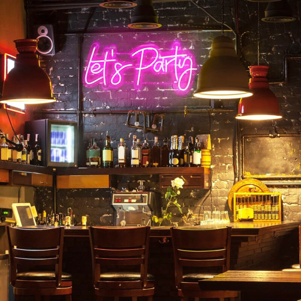 Tilpasset LED-neonskilt - lydpartyskilt for singler