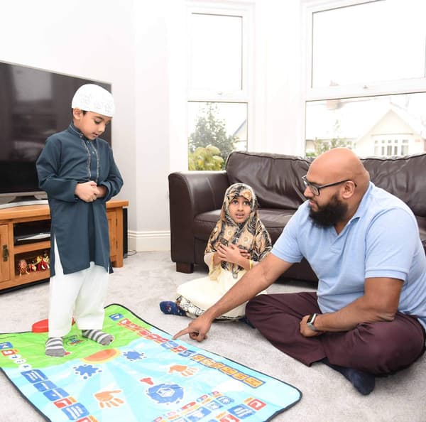 Islamsk elektronisk bønneteppe muslimsk Musalla Namaz-teppe-FA- E
