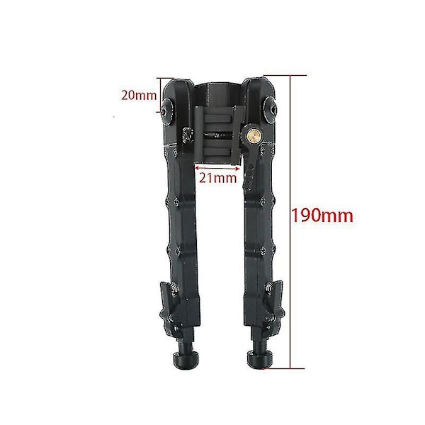 Aluminiumlegering V9 Støtte i ét stykke Stativ Justerbar Bipod Stativ Sort