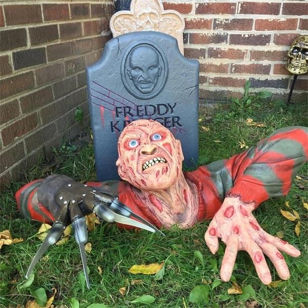 Skrämmande Krypande Zombie Trädgårdsstaty Halloween Dekoration Typ-A-FA-