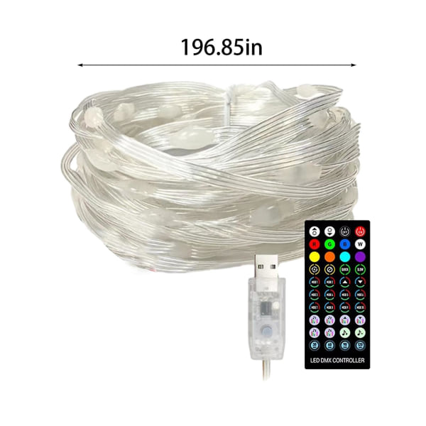 Julepyntsalg 200 tommer 50 stk LED regntett USB P