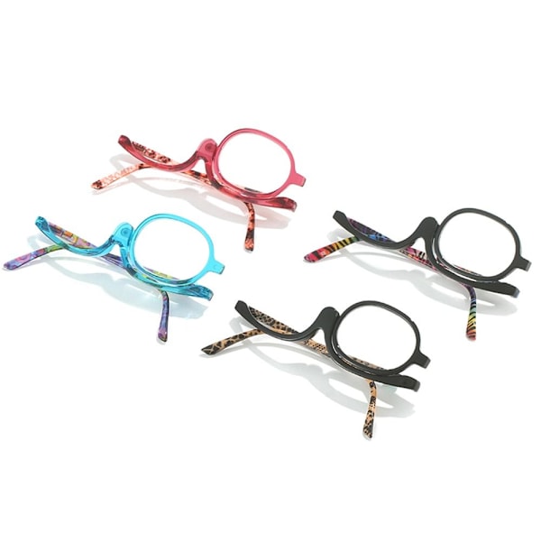 Roterende Makeup Læsebriller Foldbare Briller MULTICOLOR Multicolo Multicolor Strength 4.00-Strength 4.00