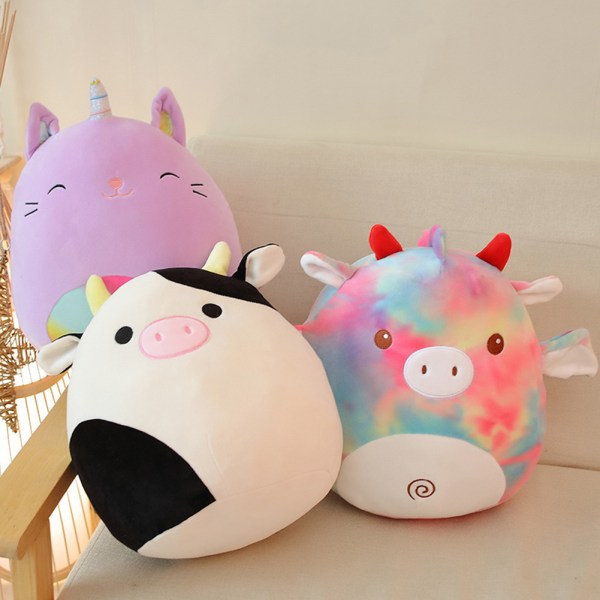 35 cm Squishmallows-pehmolelu yllätys nukke lemmikki Pehmeä tyyny lapsille Yksisarvinen - spot sales Cow